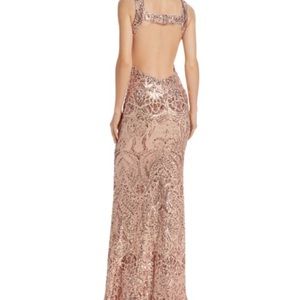 Brand New Rose Gold Open Back Gown size 0